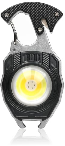 COB - Torcia elettrica, 1200 lum, luce di emergenza, 7 luci lavoro, accendino, base magnetica, staffa pieghevole, per campeggio, pesca, riparazione, camminata
