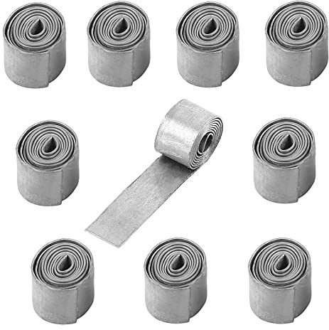 Suave Hoja de Plomo Rollo de Plomo Pesca Aparejos Pesca Plomo Suave Accesorios de Pesca Hoja Suave Rollo de Plomo para Equilibrar Los Accesorios de Pesca Rollo de Plomo Suministros de Pesca (10pcs)