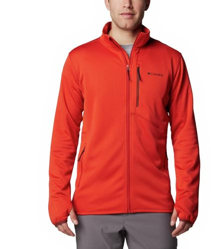 Columbia Park View Polaire à Fermeture Éclair intégrale Veste entièrement zippée, Voile Rouge chiné, XL Homme