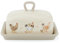 Cooksmart Hen House Lane Butter Dish | British Designed Farmhouse Kitchen Storage | Embossed Stoneware with Ribbed Body | Rustic Countryside Style | Dishwasher & Microwave Safe