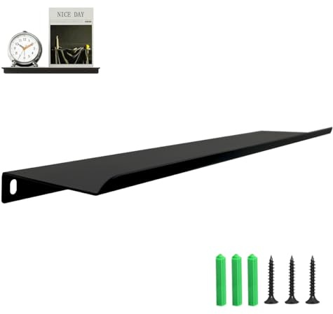 Mensola Da Parete Per Il Bagno, In Metallo, Per Doccia E Cucina, Design Moderno, 40 Cm, Colore Nero, Porta Shampoo Doccia Da Appendere, Mensola Da Muro Resistente