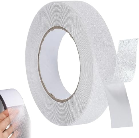 Luxiremi 1 Roll Self Adhesive Safety Grip Tape,Clear Anti Slip Tape,Anti Slip Tape for Steps,Heavy Duty Ultra Strong Adhesive Waterproof and Heat Resistant,for Stairs Steps Kitchen
