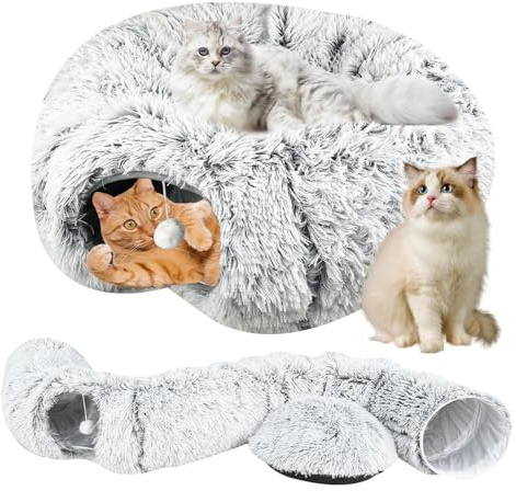 Brysalis Kattunnel Rund Stora Katter, Tunnel, Donut, Lektunnel Katt, Tunnel, Kattleksak, Leksak Kattunnel, Plysch För Huskatt
