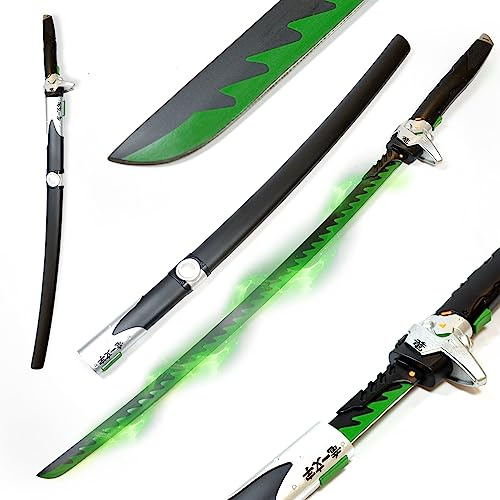 Overwatch - Schwert von Genji, Samuraischwerter, Stahl, Katanaschwert mit Scheide, 103,5cm, Videospiel-Schwert Gamer & Fans
