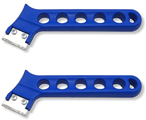 DEWEPRO® Lot de 2 nettoyants pour joints – Grattoir à joints avec lame interchangeable en métal dur (HM) – Largeur de la lame : 30 mm