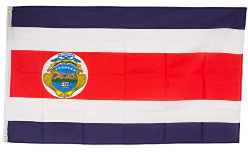 SCAMODA Bundes- und Länderflagge aus wetterfestem Material mit Metallösen, Outdoor Fahne & Flagge (Costa Rica) 150x90cm