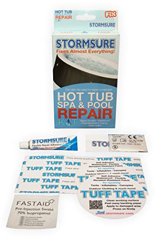 Kit di riparazione per vasche, spa e piscine Stormsure - Ideale per vasche, spa e piscine gonfiabili: Riparazione rapida di forature e perdite