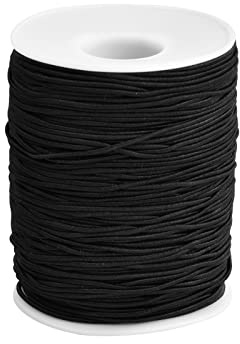 Elastiskt snöre pärlsnöre elastiskt snöre för armband, pärltråd för smyckestillverkning stretchig elastisk sträng för armband att göra elastisk pärltråd rep för halsband hantverk (svart)