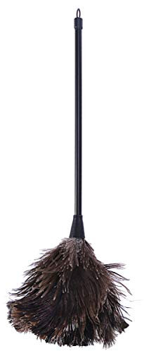 ULTECHNOVO Spolveratore Di Piume Con Manico Lungo Spolverino Di Piume Di Struzzo Naturale Strumento Per Pulizia
