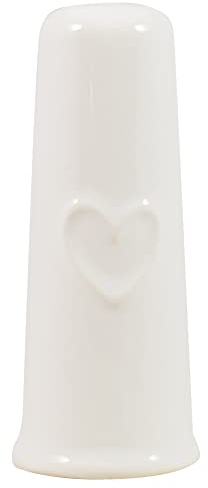David Mason Design White Heart Embossed Bathroom Pulled Cord Light with 1.5 mtr white string, Ceiling Light Pull Handle for Cord, Fan Pull Cord, Window Blinds Handle for Cord, Bathroom Accessory