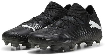 PUMA Future 7 Match FG/AG, Soccer Shoe Hombre, Black White, 45 EU