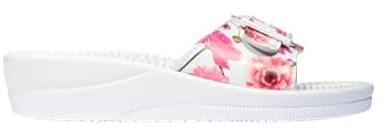 Scholl New Massage, Sandal Donna, Bianco Fucsia, 37 EU