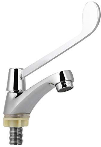 Grifo de lavabo G1/2 pulgadas de mango largo para medicina, grifo de lavabo de agua fría para laboratorio de hospital
