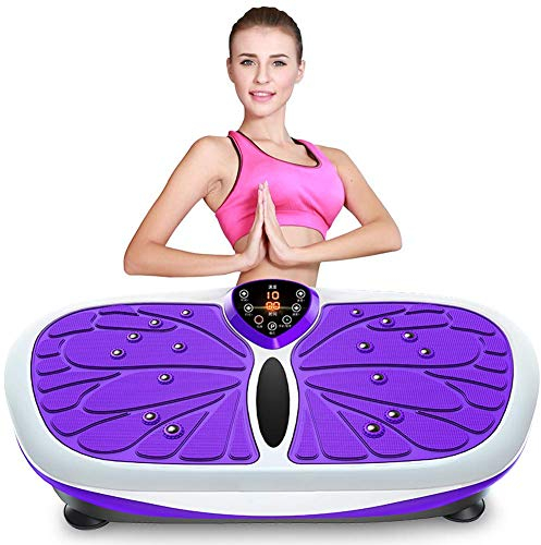 JDSHFEN Vibrationstrainer Power Vibrationsplatte Vibrationstrainingsgerät mit Display Stummschaltung 99 Geschwindigkeitsstufen für Zuhause Ganzkörpertrainer