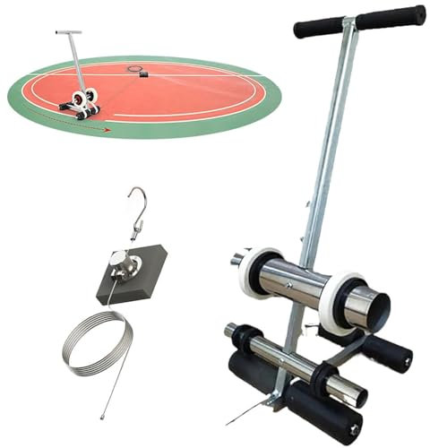 LZDOYY Spielfeld-Linienbandmaschine - Handgeführter Bodenbandapplikator, Basketballplatz-Schablonenset, Spielfeld-Linienmarkierungsmaschinen