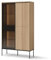 VISSO VI-01 LED-Vitrine, Vitrine mit Beleuchtung, Kommode mit Glasvitrine (34T x 91B x 158H)