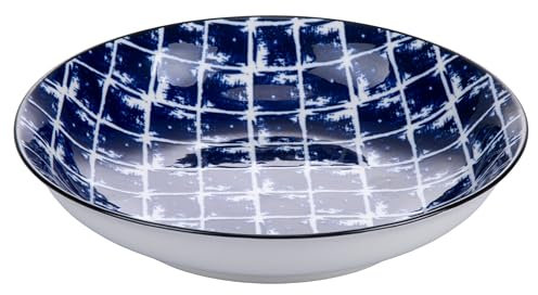 Set 6 Piatto fondo in gres, decoro geometrico, Confusion