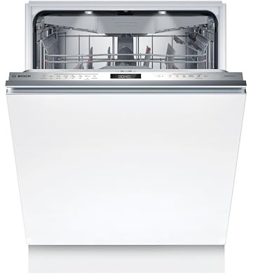 Bosch XXL Geschirrspüler Vollintegriert 60 cm, Serie 6, Made in Germany, Besteckschublade, Zeolith Trocknung, Extrem Leise, Max Flex Körbe, Smart Start, Extra Clean Zone, Time Light, SBV6ZCX25E