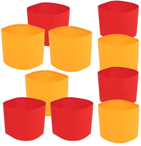 Veemoon Brassards Vierges à Personnaliser pour Football et Rugby, Lot de 10 Pièces, Tissu Résistant, Bandeaux Portables pour Capitaine et Équipes Sportives