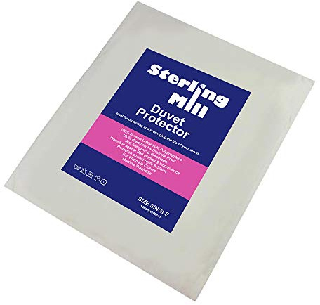 STERLING MILL Funda de edredón impermeable antialérgica, con cremallera, para cama individual, doble, king y superking (individual)