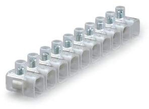 Confezione 100 pezzi Morsetti a Stecche da 10 Pezzi Morsetto Trasparente isolante per cavi elettrici fino a 10 mm (23007-4 mm)