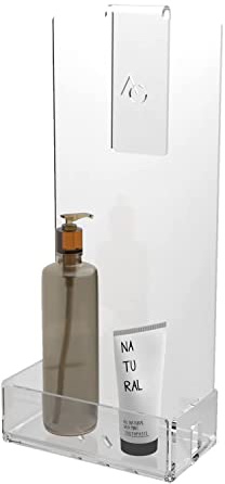 Agplex Repisa de Ducha sin perforación Adecuada para mamparas con Puerta corredera - Jabonera de Ducha para Colgar en la Puerta corredera - Sólo para mamparas de Ducha con Puerta corredera Abierta