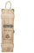 Wakects Caja de regalo para botellas de vino, caja de madera con asa para botella de vino y champán, caja de regalo para el día de San Valentín, aniversarios 10 x 10 x 35 cm