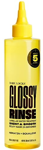 Babe Original Babe Locks Glossy Rinse Treatment for Shine, Promotes Hydration, In-Shower Lamellar Water Hair Mask, 250 mL