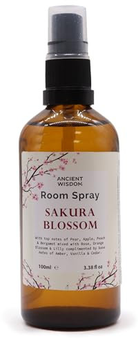 Esencia Sakura Premium en espray para habitación, fragancia natural de flor de cerezo de larga duración para el hogar, la oficina y espacios interiores, espray aromático refrescante y estimulante con