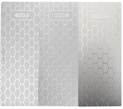 Pierres à Aiguiser Diamantées pour Couteaux, 400 Grit 1000 Grit 3000 Grit Plaques Diamantées de Moyen à Extra Fin pour Les Appareils de Cuisine et L'utilisation En Extérieur