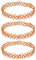 3er Set Orange Choker Halskette, Stylische Party Accessoires