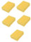 NUOBESTY 5 Piezas Herramientas De Alfarería Gel Cuadrado Cuerpo Pintor Malo Círculo Escoba Aire Depuración Muro Estallido Bálsamo Vidriar Jumbo Embadurnadores Líquido Paraca Esponja Yellow