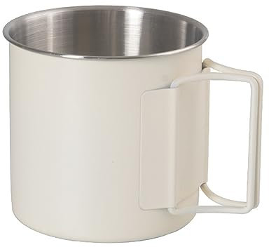 Uqezagpa Campingbecher aus Edelstahl, 330 ml, für Kaffee, Wein, Outdoor, Wasser, stapelbar, leicht, Camping-Geschirr