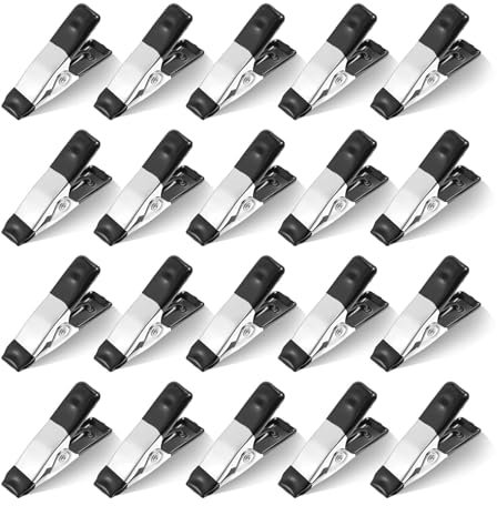 20 Pcs Spring Clamps, Market Stall Clips, Metal Clips Heavy Duty, Small Clamps, Suitable for Spring Clips for Tarpaulin, Camping, Woodworking, Crafting & DIY Projects