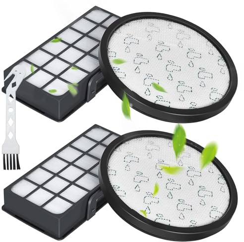 HEPA Filtre de remplacement Set d'accessoires Kompatibel Rowenta X-Trem Power Cyclonic RO69xx RO6984EA RO6941EA RO6921EA RO6971EA pour Rowenta Silence Force Cyclonic RO72xx RO7230EA RO7260EA (2Pack)