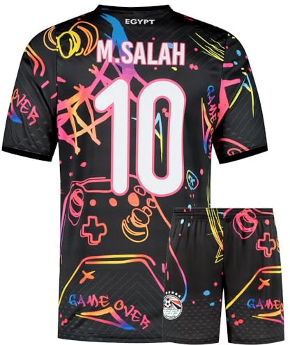 Egypten Fotbollströja Salah - Gaming - Barn och Vuxna - Pojkar - Fotbollsutrustning - Fotbollspresenter - Sport-T-shirt - Sportkläder