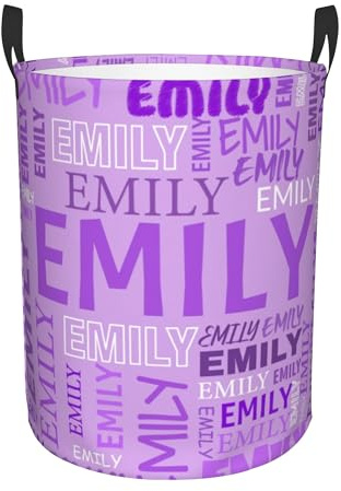 Personalized Name Laundry Basket, Collapsible Laundry Baskets Storage with Name for Bathroom Bedrooms, Custom Kids Dirty Clothes Laundry Hamper Basket Gifts for Boys Girls Men Women
