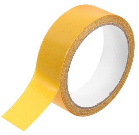 ROMISBABA Ruban Adhésif Double Face Extra Résistant pour Moquette et Tapis Largeur 3 CM X Longueur 10 M Maille en Fibre de Verre Transparente Jaune Étanche et Haute Adhérence pour