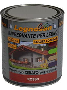 Veleca Legnosan Colors Impregnante all'acqua per legno 750ml (Rosso)