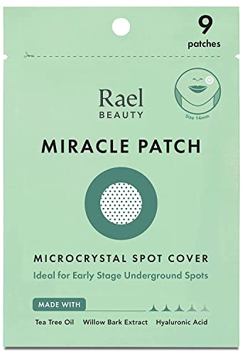 Rael Patch Anti Bouton Microcrystal - Skincare Coreen, Micro Aiguilles Dart, Acne Pimple Patches pour les Premiers Stades, Hydrocolloïdes Avec Huile Tea Tree, Vegan, Sans Cruauté (9 Patchs)