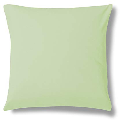 ESTELLA Kissenbezug Satin | Pistazie | 40x40 cm | ideale Passform und praktischer Reißverschluss | trocknerfeste und seidig glänzende Kissenhülle aus 100% Baumwolle