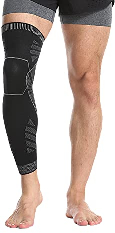 SOLO ACTFIT Genouillère de Compression Manchon de Jambe Pleine Longueur, Jambiere Cycliste Antidérapant et Respirante pour Sports, Course, Cyclisme, Jogging Fitness Basketball