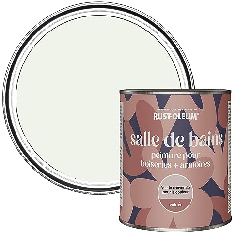 Rust-Oleum Off White Moisture Resistant Bathroom Wood and Cabinet Paint in Satin Finish - Steamed Milk 750ml