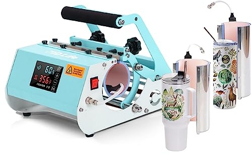 PYD Life 2 in 1 40 OZ Tumbler Heat Press Machine 110 V Mint Green 20 OZ 30 OZ Mug Heat Press Touch Screen for 40 OZ Tumbler with Handle Sublimation Tumblers Bottles Mugs Glass Tumbler Printing