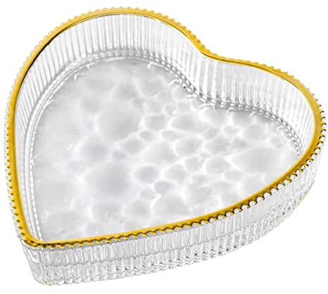 Cabilock Plateau De Rangement Forme De Cœur Pour Bijoux Organisateur Élégant Pour Table Pratique Et Pour Anneaux Colliers Et Boucles Oreilles