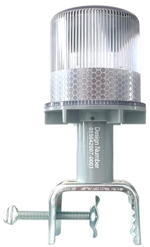 Cloud Fire Solar Navigation Light for Boats, Anchor Light Boat, 3 Lighting Modes, 360° Signal Lights, IP65 Waterproof Design for Sailing Ship, Road Warning, Industrial Vehicle, Fishing