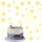Tortendeko Sterne Gold, 24pcs Star Kuchen Deko, Acryl Tortendeko, Cake Topper Sterne Gold, Kuchendekoration für Geburtstage, Hochzeiten, Taufen, Babypartys, Neujahr, Ostern