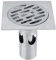 Hominas Siphon De Sol Douche, Bonde Douche Filtre Carré Déodorant Avec Couvercle En Acier Inoxydable pour Salle De Bain, 9,8 x 9,8 Cm