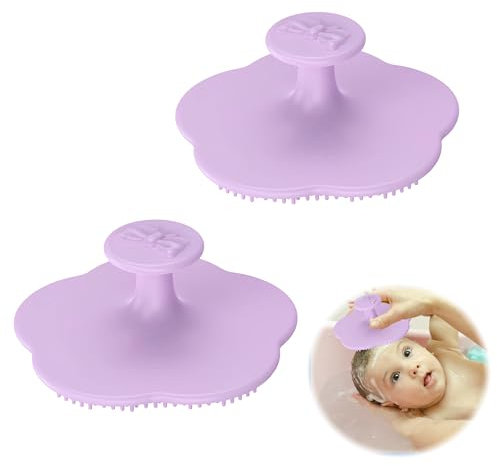 2 Stück Babybürste für Milchschorf Entfernen - Sanfter Milchschorf Kamm für Neugeborene - Effektives Kopfgneis Entfernen Baby.milchschorf baby entfernen baby haarbürste