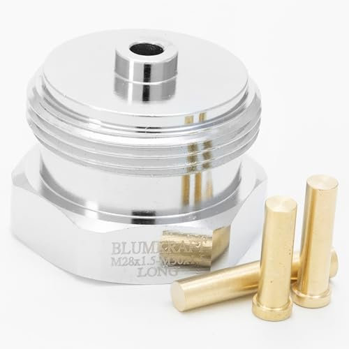 BLUMKRAFT Metal Adapter for Sam, MMA and Remagg Radiators M28 x1.5 to M30 x 1.5 for Thermostat/Thermostatic Head M30x1.5 Male (M28 Long)